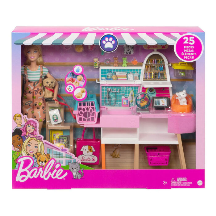 Barbie Loja De Animais Com Boneca
