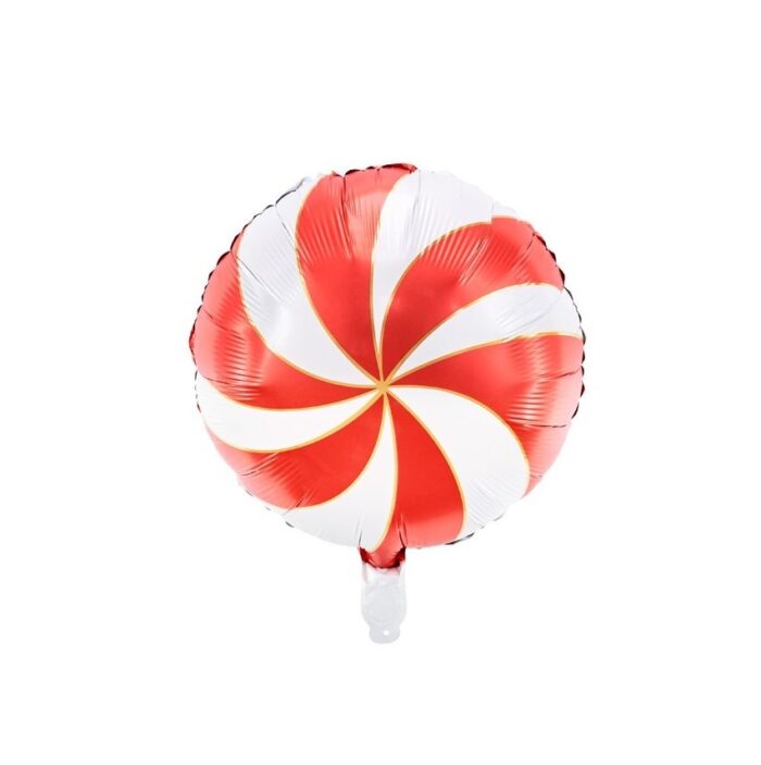 globo foil caramelo rojo blanco y dorado 35 cm