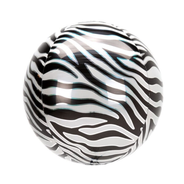 balao orbz animal print zebra 38x40 cm