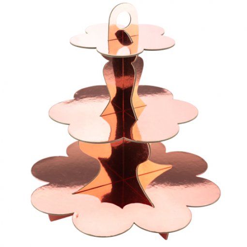 Expositor De Cupcakes Rose gold metalizado