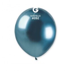 Balões Azuis Cromados pequenos de 13 cm GEMAR