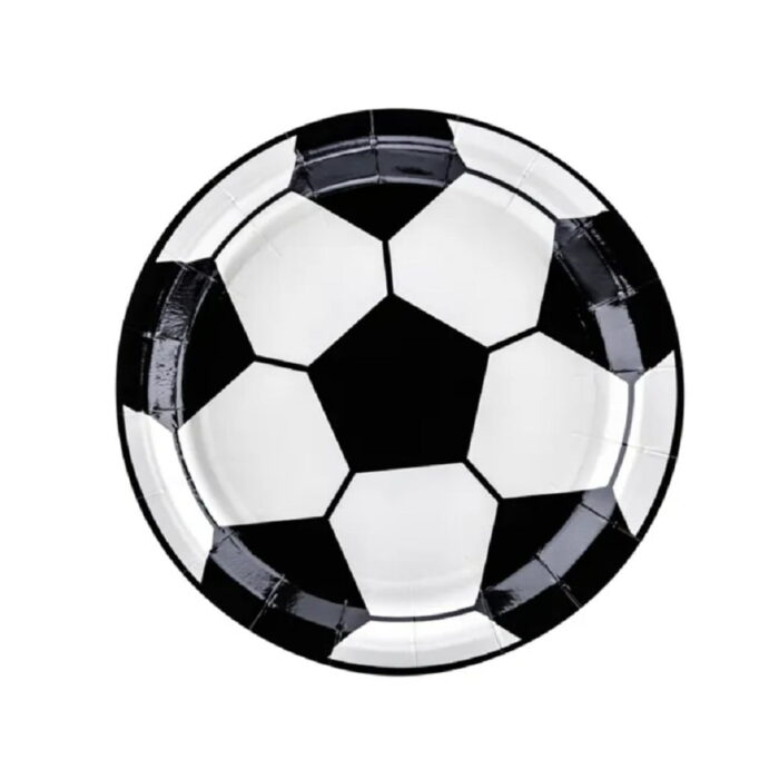 pratos futebol 18 cm 6 uds