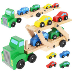 eng pm Wooden truck tow truck set of cars 22698 17073 9