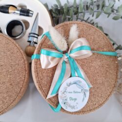 Conjunto para vinho em caixa de cortiça