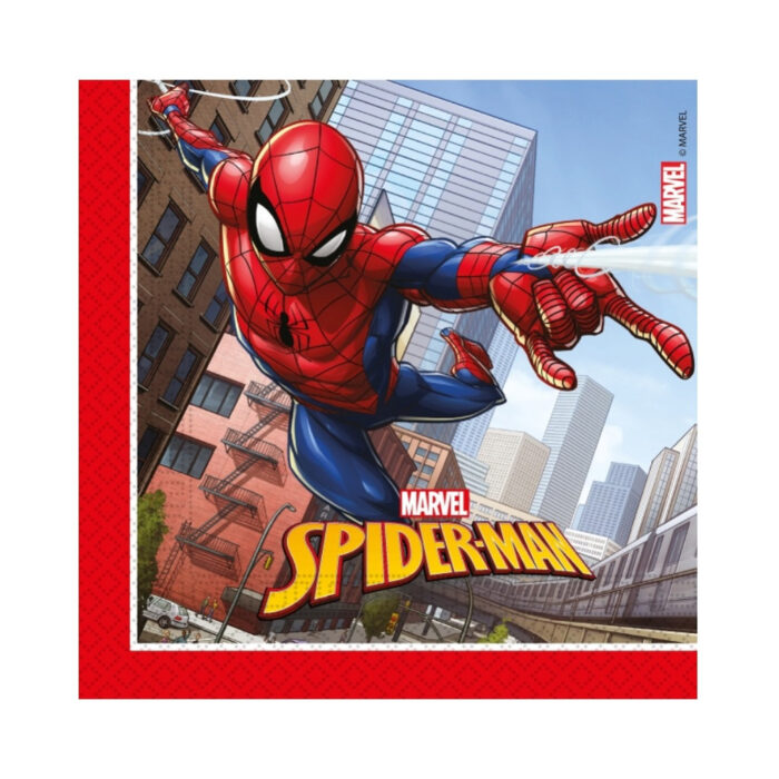 guardanapos homem aranha fsc grandes 20 uds