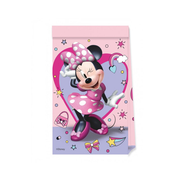 sacos de papel para doces minnie 4 uds