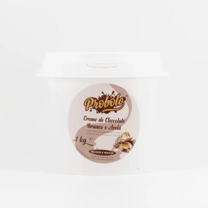 Creme de Chocolate Branco e Avelã  – Recheio e Injetar 1kg