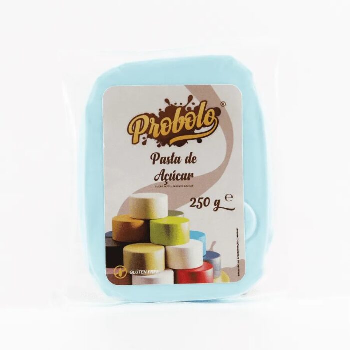 Pasta de Açúcar Azul Bebé – 250gr