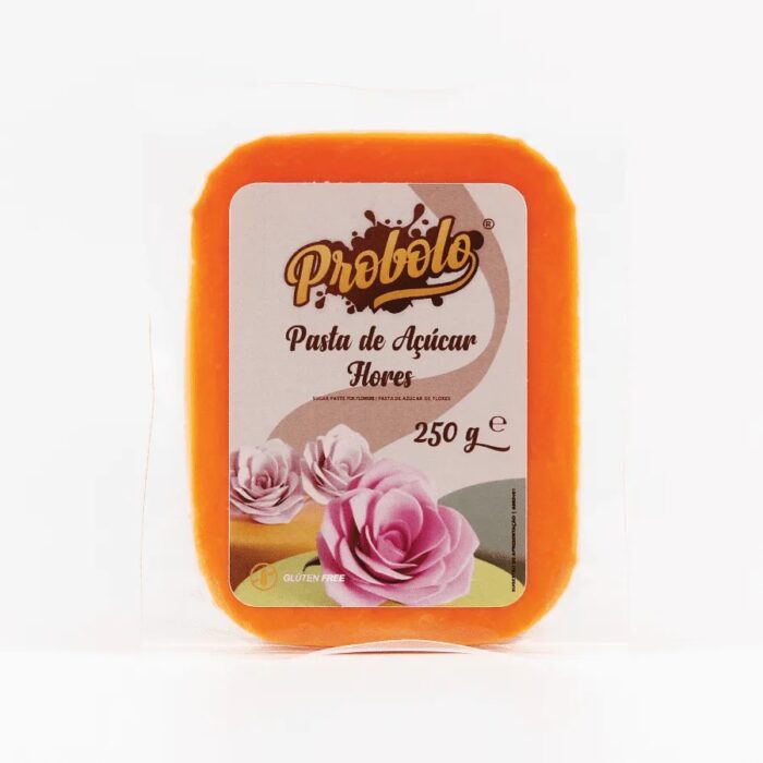 Pasta de Açúcar Flores Laranja – 250gr