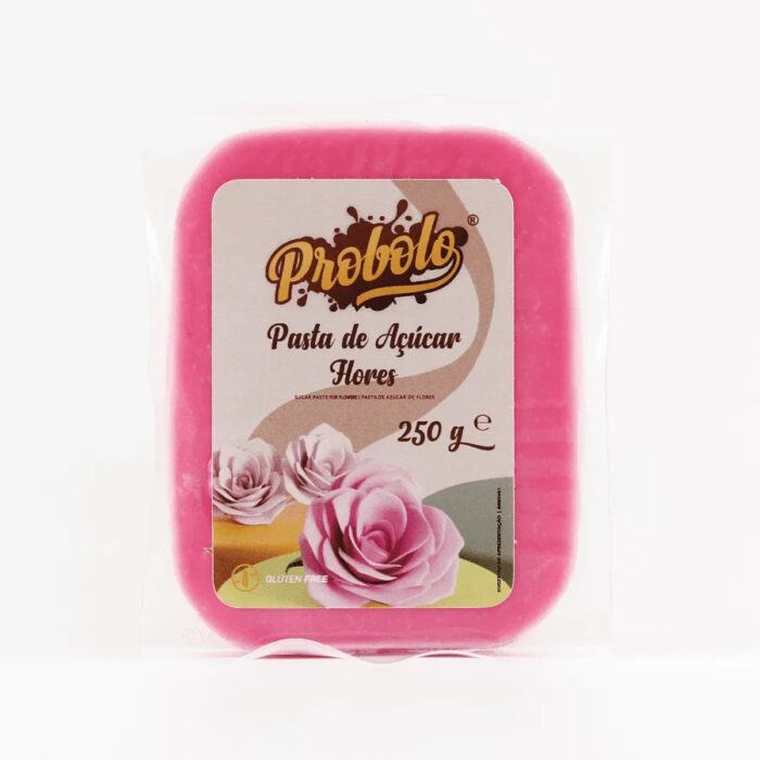 Pasta de Açúcar Flores Rosa – 250gr