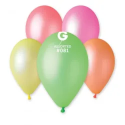 Balões Sortidos Neon de 30 cm GEMAR