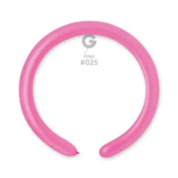 100 Balões Rosa Neon de modelar de 260 Q GEMAR