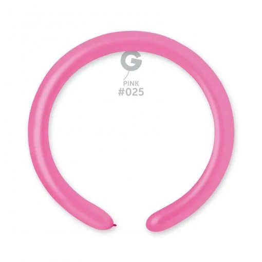 100 Balões Rosa Neon de modelar de 260 Q GEMAR