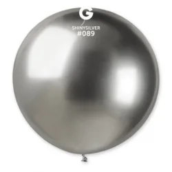 1 Balão Prata cromado 80 cm GEMAR
