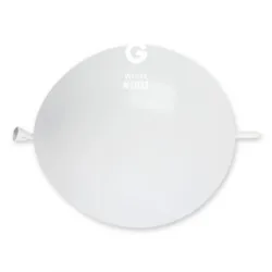 50 Balões Link Brancos de 32 cm GEMAR