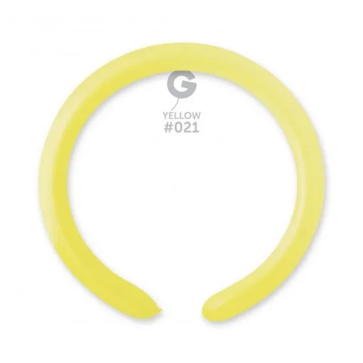 100 Balões Amarelo Neon de modelar de 260 Q GEMAR
