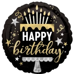 Balão Foil Birthday Dourado