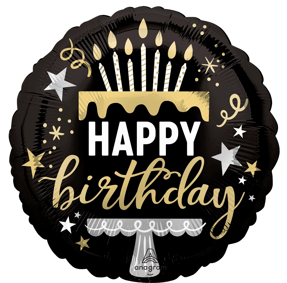 Balão Foil Birthday Dourado