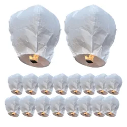 25 Balões De São João 75Cm Branco