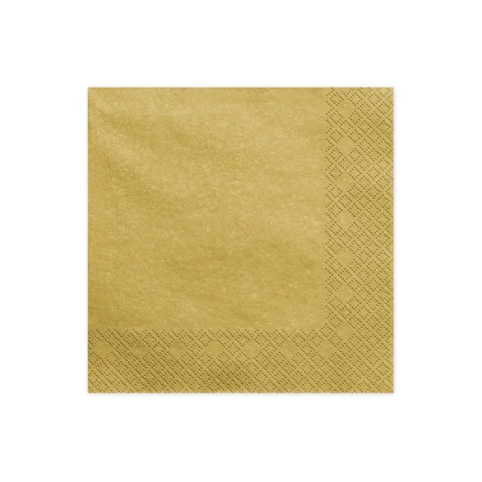Guardanapos 33Cm 20 Unidades - Dourado