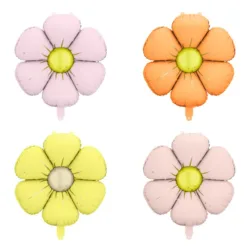 4 Balões Margaridas coloridas 45cm