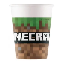 8 Copos Minecraft 200ml