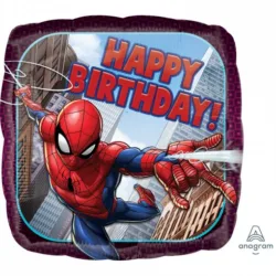 Balão Homem Aranha Foil S60 Happy Birthday Spider-Man