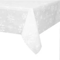 Toalha de mesa Transparente Flocos de Neve 1,37x2,74m