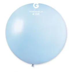 1 Balão Azul Bebé de 80 cm GEMAR - Powder Blue