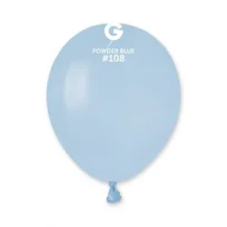 100 Balões Azul bebé de 13 cm GEMAR - Powder blue