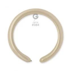 100 Balões Creme Latte de modelar Pastel Standard de 260 Q GEMAR