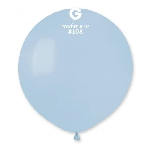 25 Balões Azul Bebé de 48 cm GEMAR - Powder blue 1 25 Balões Azul Bebé de 48 cm GEMAR - Powder blue