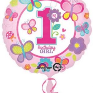 Balão Foil Primeiro Aniversario Rosa